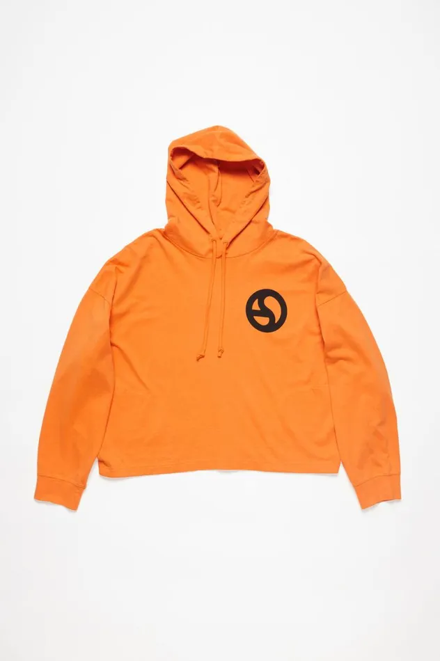 Acne Studios Hooded Sweater Sharp Orange Men Sweatshirts