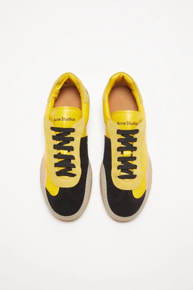 Acne Studios Laceup Sneakers Yellowblack Women Shoes