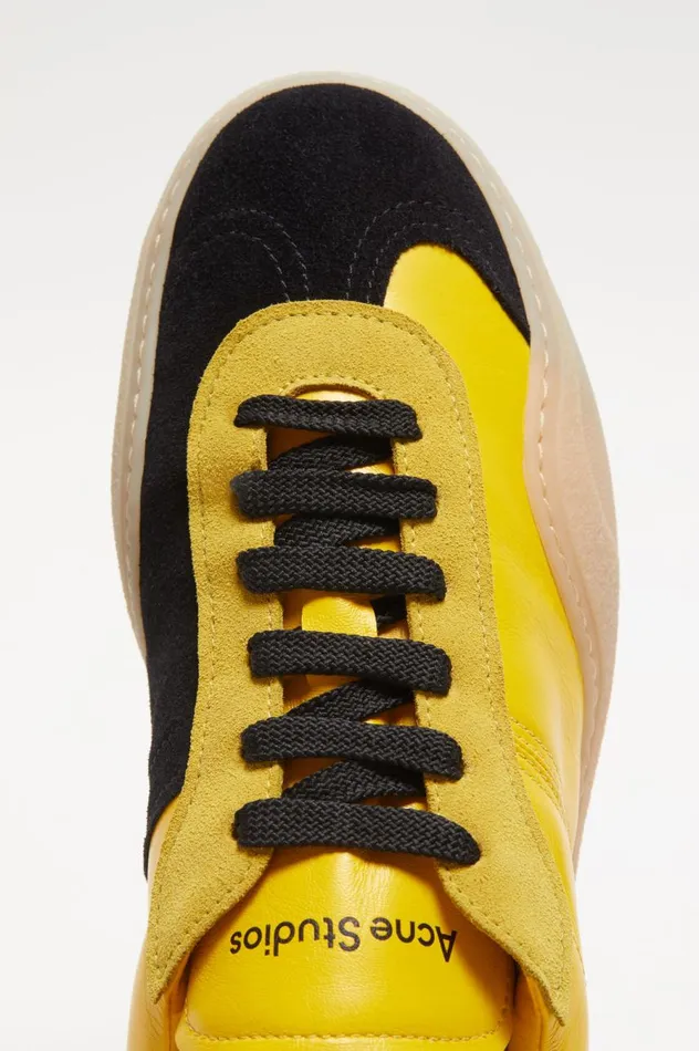 Acne Studios Laceup Sneakers Yellowblack Women Shoes