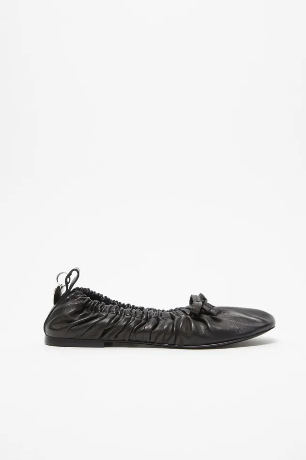 Acne Studios Leather Ballet Flat Black Women Shoes