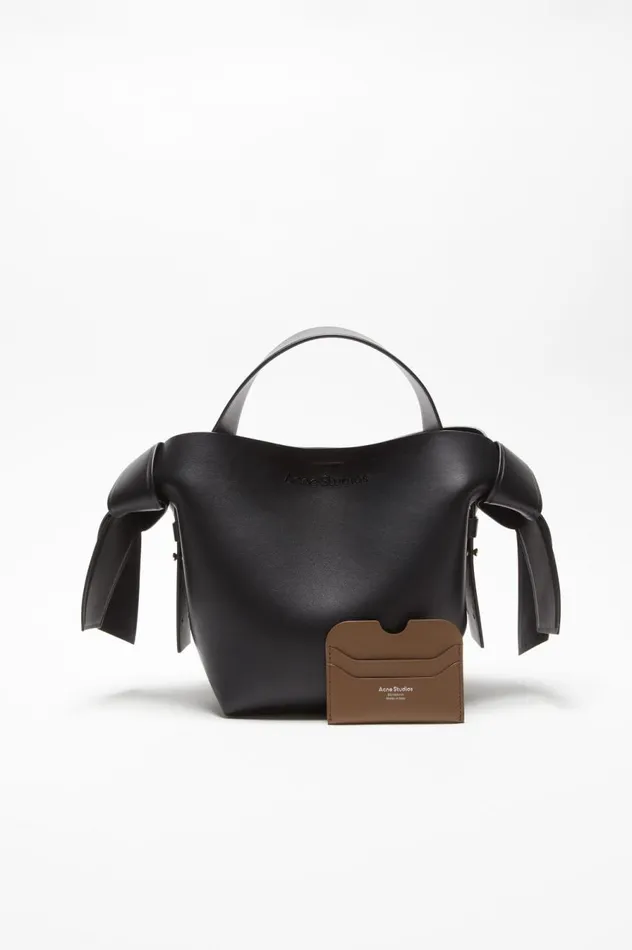 Acne Studios Leather Card Holder Camel Brown Women Small Leather Goods