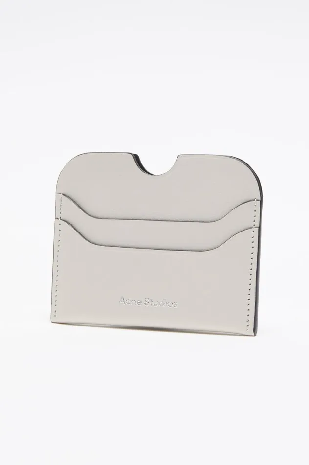 Acne Studios Leather Card Holder Whiteblack Men Small Leather Goods