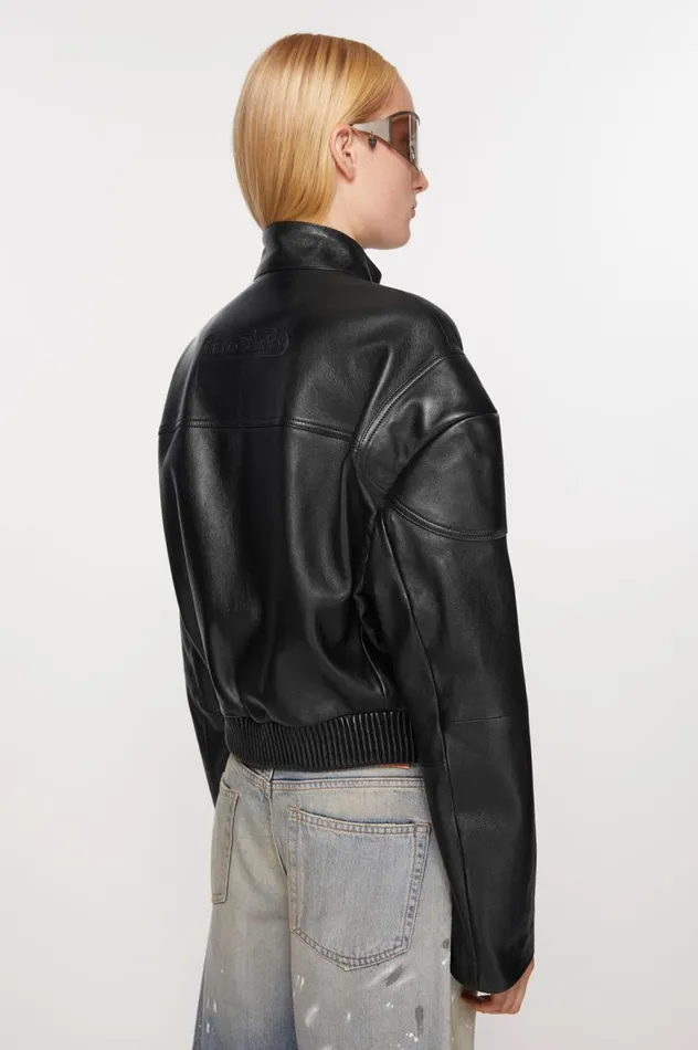 Acne Studios Leather Jacket Black Women Outerwear