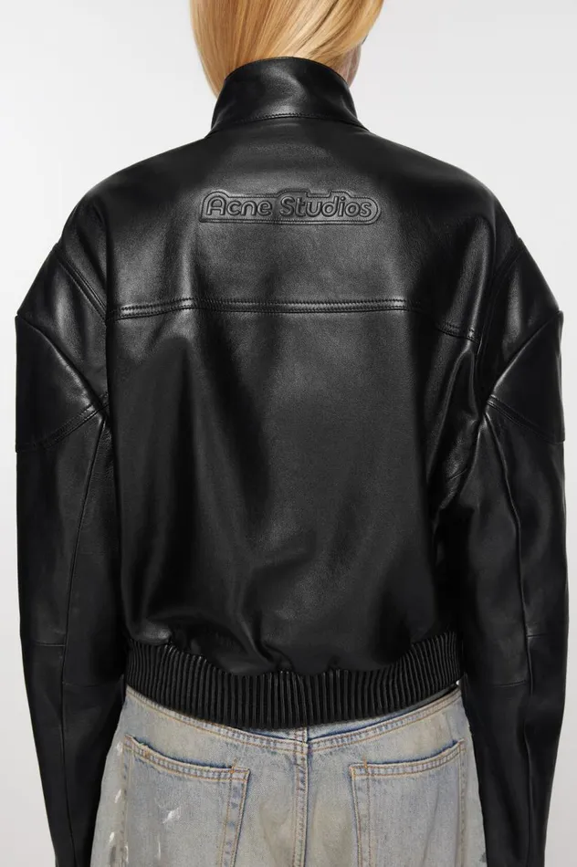 Acne Studios Leather Jacket Black Women Outerwear