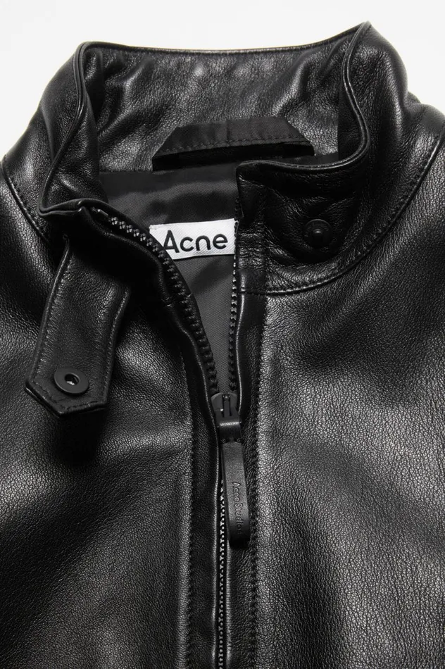 Acne Studios Leather Jacket Black Women Outerwear