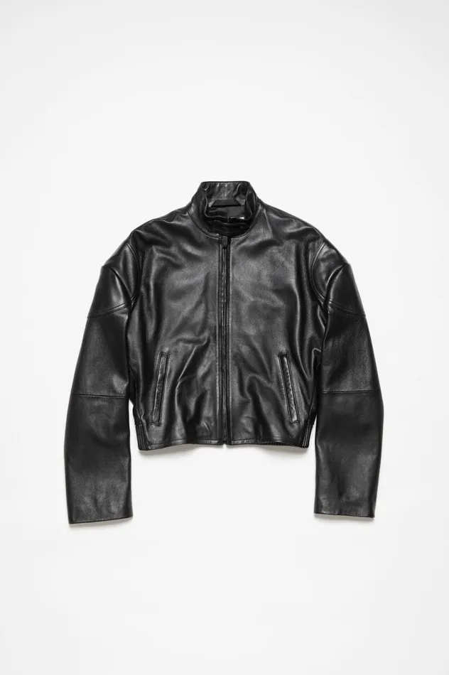 Acne Studios Leather Jacket Black Women Outerwear
