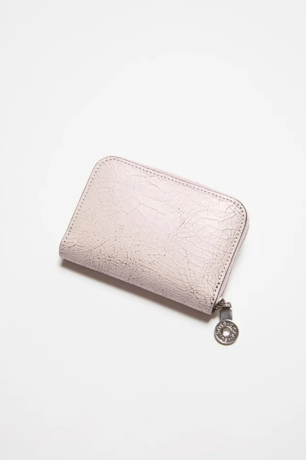 Acne Studios Leather Zip Wallet Pastel Pink Men Small Leather Goods