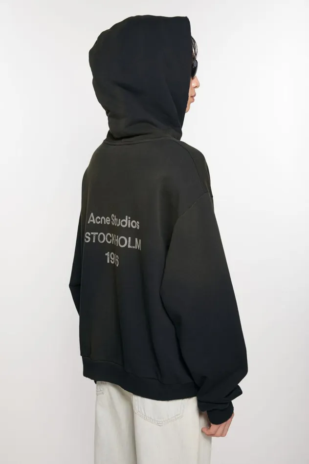 Acne Studios Logo Hooded Sweater Black Men Sweatshirts