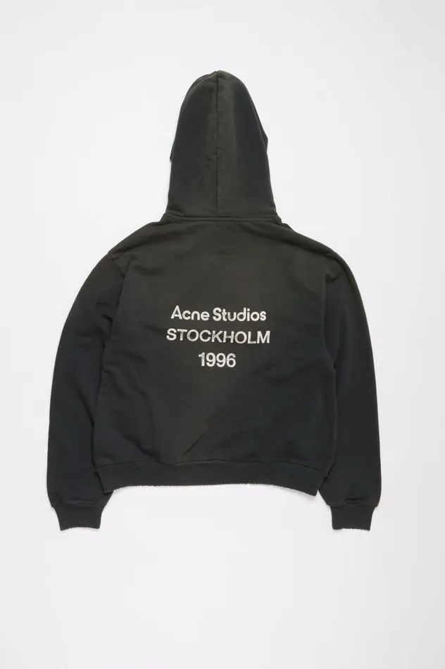 Acne Studios Logo Hooded Sweater Black Men Sweatshirts