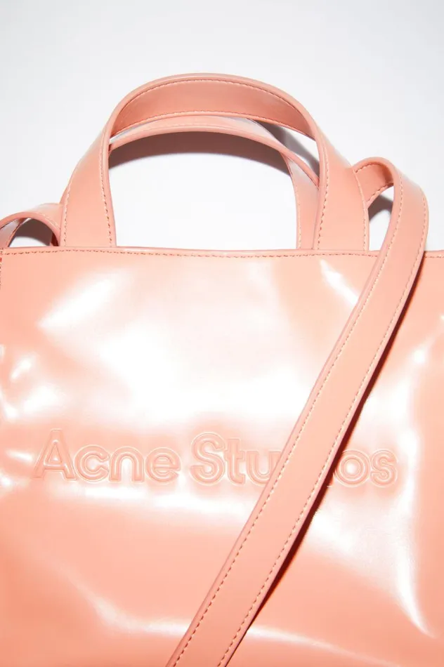 Acne Studios Logo Mini Shoulder Tote Bag Salmon Pink Men Bags