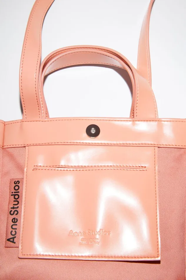 Acne Studios Logo Mini Shoulder Tote Bag Salmon Pink Men Bags