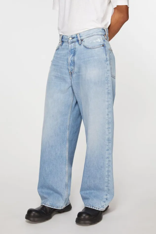 Acne Studios Loose Fit Jeans 8211 1981M Light Blue Men Jeans