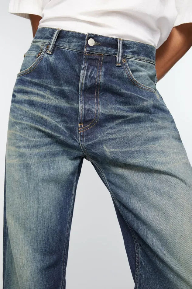 Acne Studios Loose Fit Jeans 8211 2021M Mid Blue Men Jeans