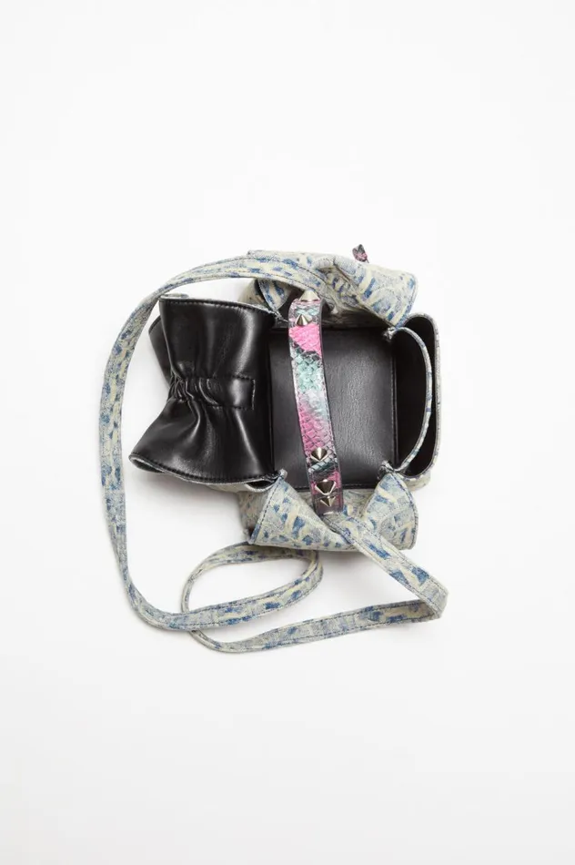 Acne Studios Monogram Multipocket Mini Bag Light Bluepink Men Bags