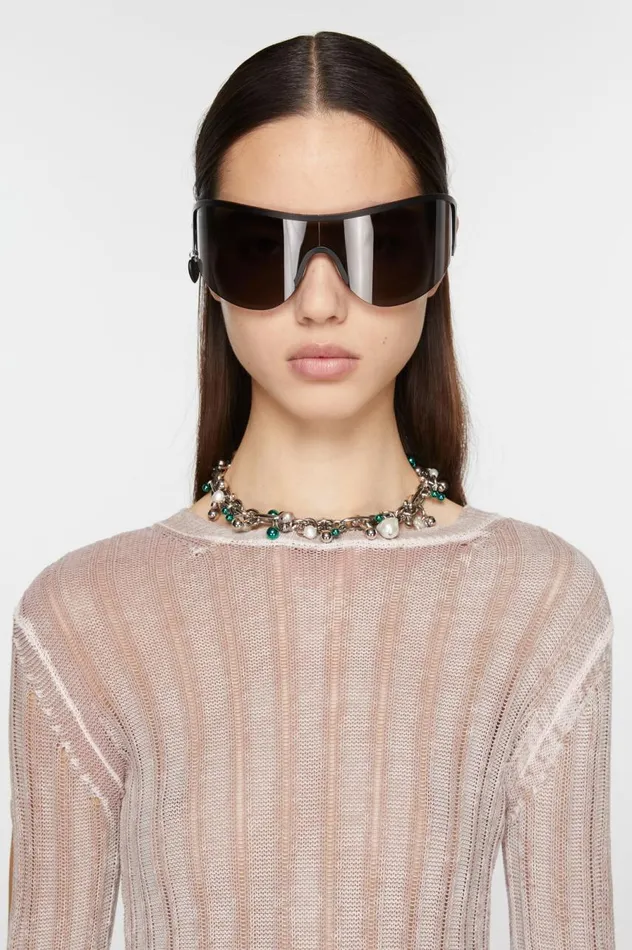 Acne Studios Multi Charm Necklace Silvergreen Men Jewellery