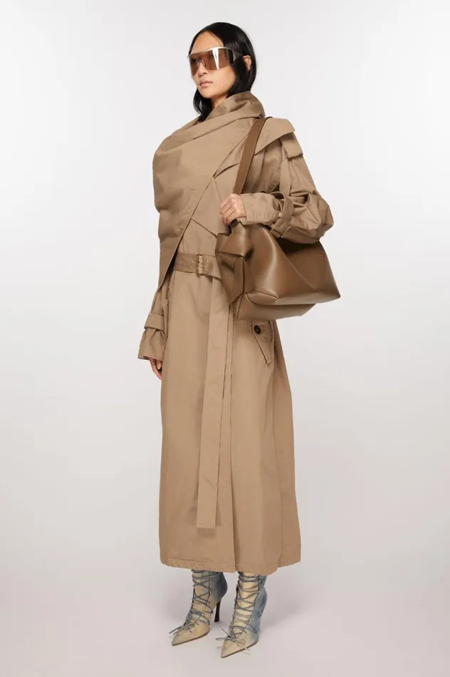 Acne Studios Musubi Midi Tote Camel Brown Women Bags