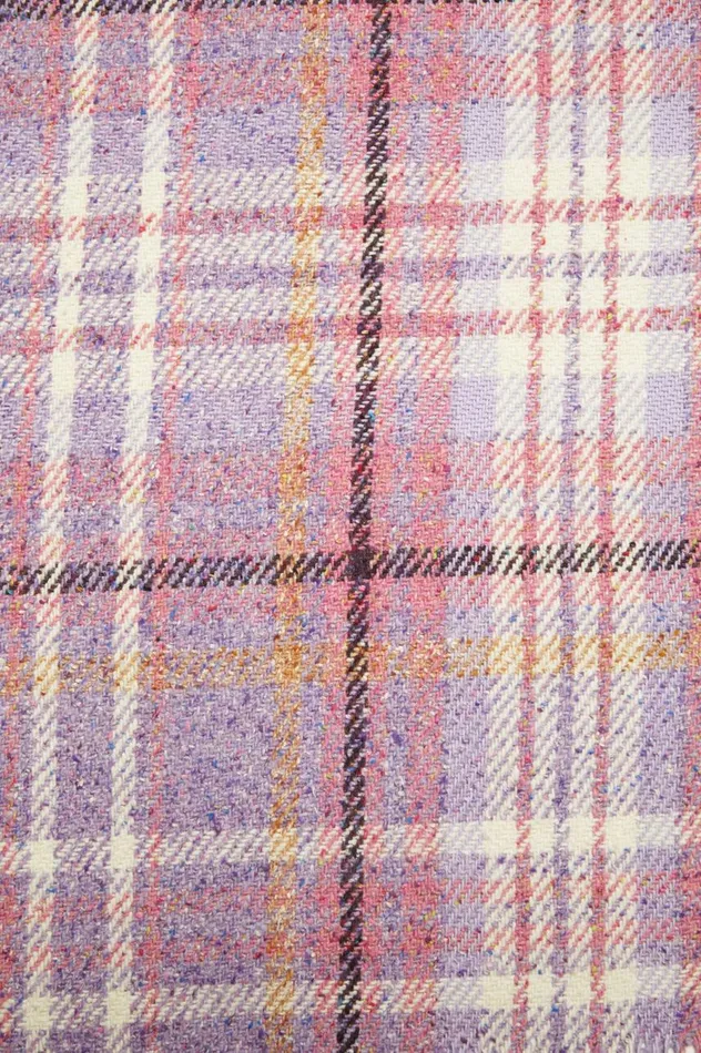 Acne Studios Oversized Plaid Scarf Blanket Violet Purple Women Scarves