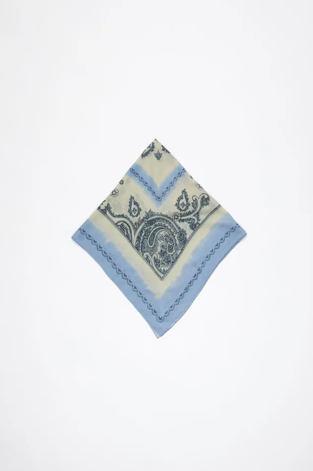 Acne Studios Print Light Wool Scarf Dusty Beigelight Blue Women Scarves