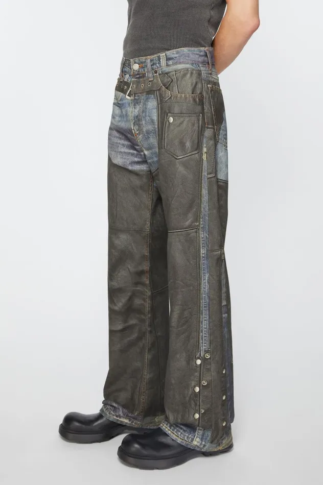 Acne Studios Printed Trousers Blueblack Women Jeans