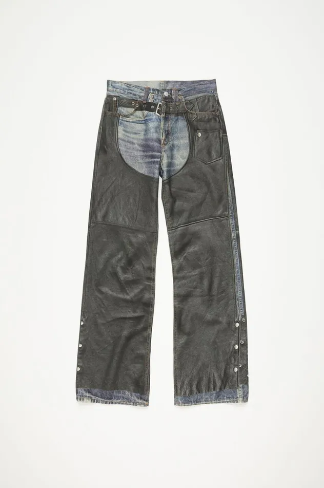 Acne Studios Printed Trousers Blueblack Women Jeans