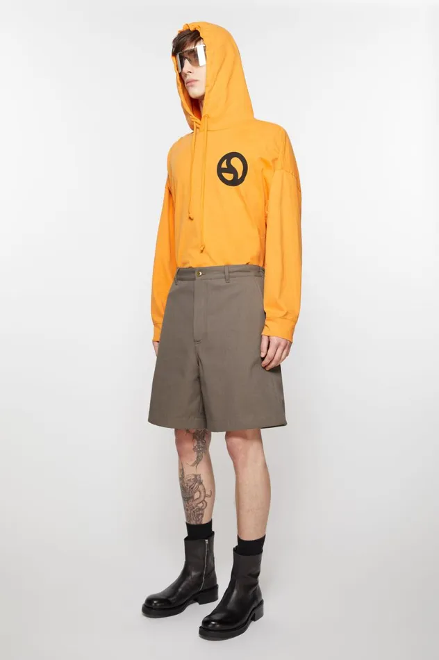Acne Studios Regular Fit Shorts Hazelnut Brown Men Shorts