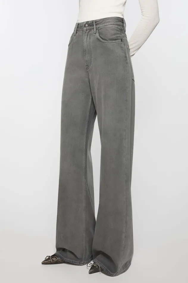 Acne Studios Relaxed Fit Jeans 8211 2022F Anthracite Grey Women Jeans