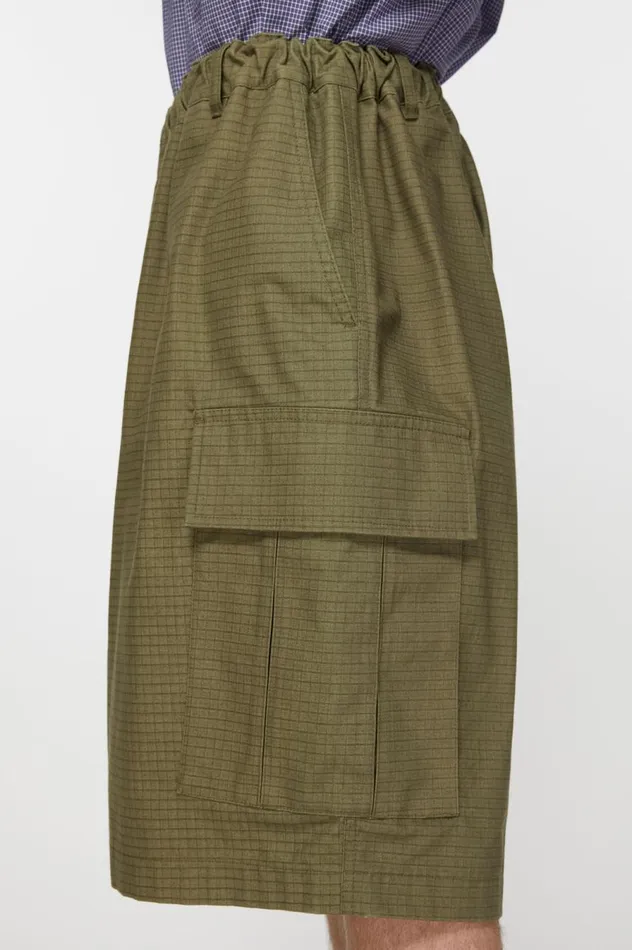 Acne Studios Ripstop Shorts Olive Green Men Shorts