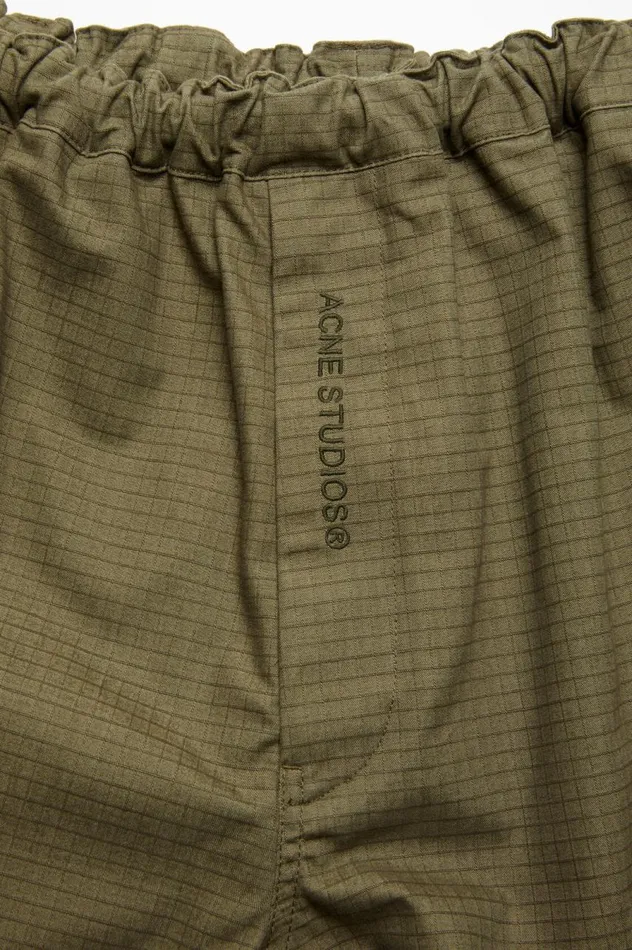 Acne Studios Ripstop Shorts Olive Green Men Shorts