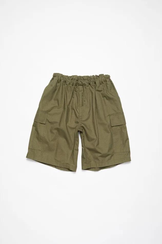 Acne Studios Ripstop Shorts Olive Green Men Shorts