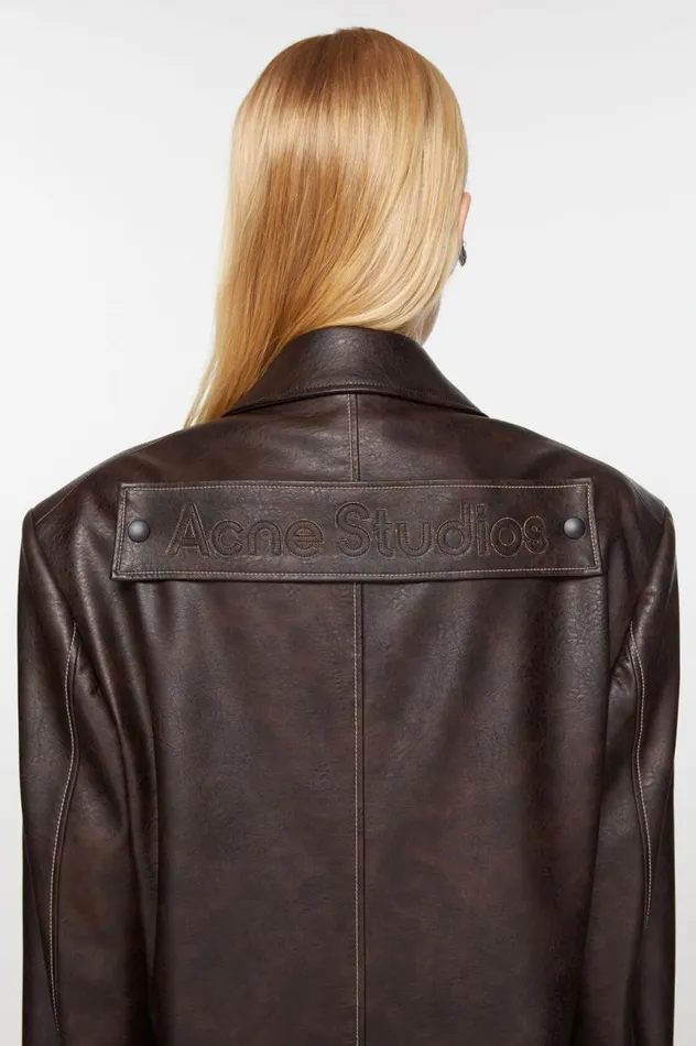 Acne Studios Singlebreasted Coat Brown Women Outerwear