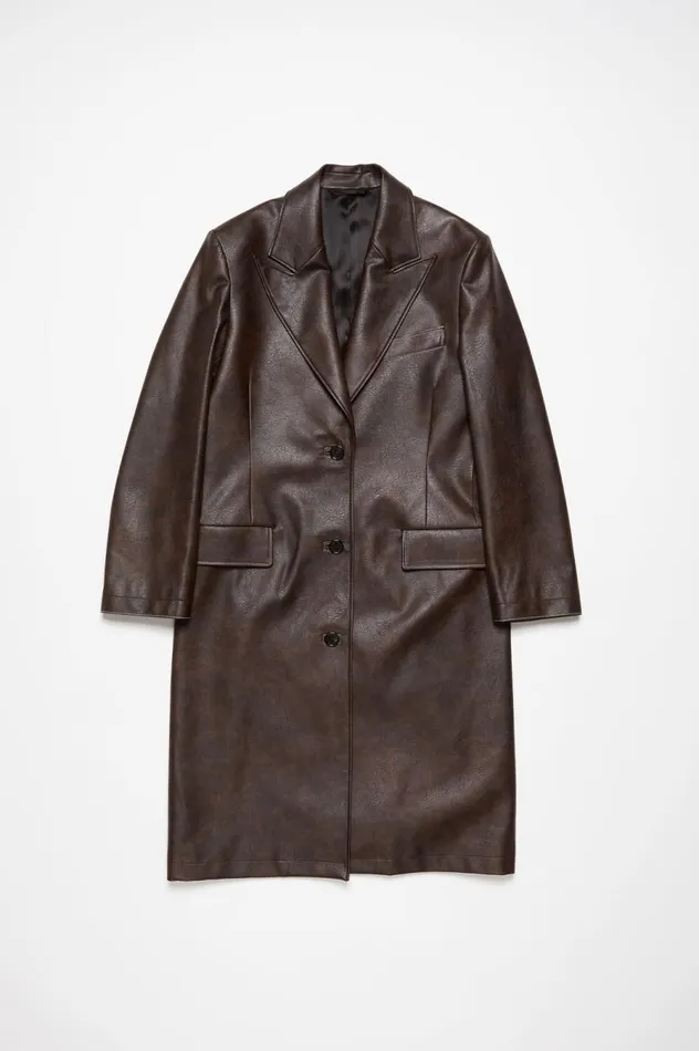 Acne Studios Singlebreasted Coat Brown Women Outerwear