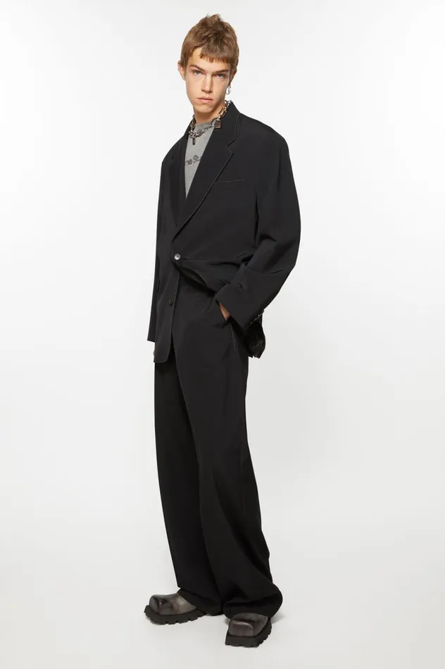 Acne Studios Singlebreasted Suit Jacket 8211 Relaxed Fit Black Men Suit Jackets