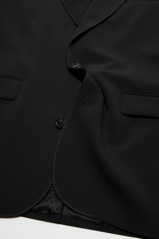 Acne Studios Singlebreasted Suit Jacket 8211 Relaxed Fit Black Men Suit Jackets