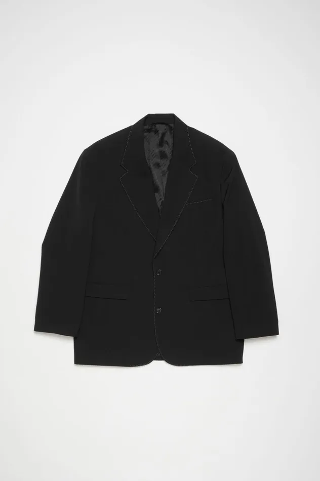 Acne Studios Singlebreasted Suit Jacket 8211 Relaxed Fit Black Men Suit Jackets