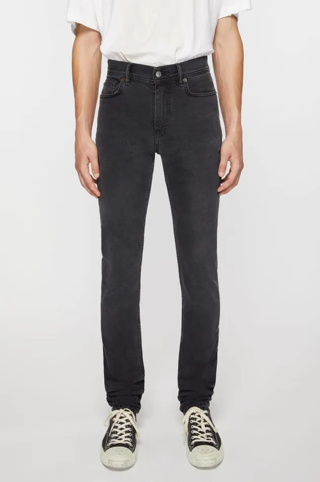Acne Studios Skinny Fit Jeans 8211 North Used Black Men Jeans