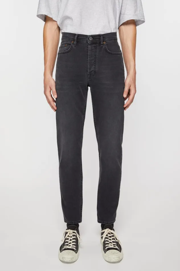 Acne Studios Slim Fit Jeans 8211 River Used Black Men Jeans