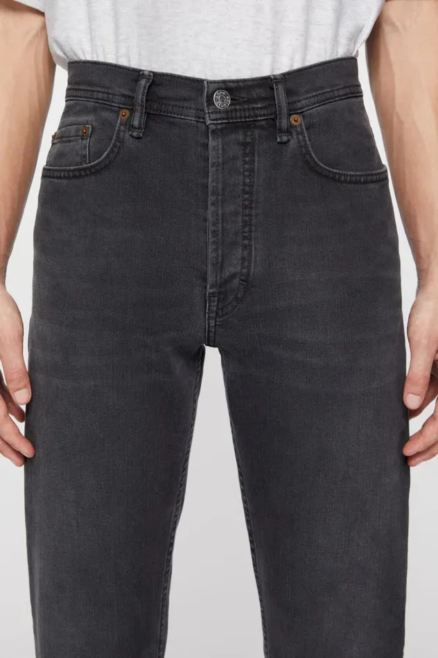 Acne Studios Slim Fit Jeans 8211 River Used Black Men Jeans