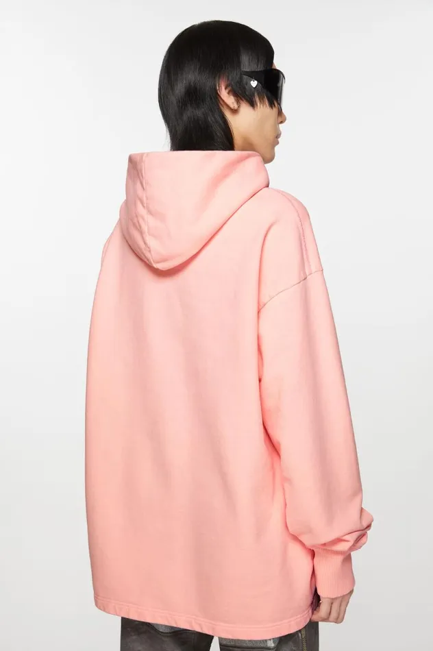 Acne Studios Stamp Logo Hoodie Pale Pink Men Sweatshirts