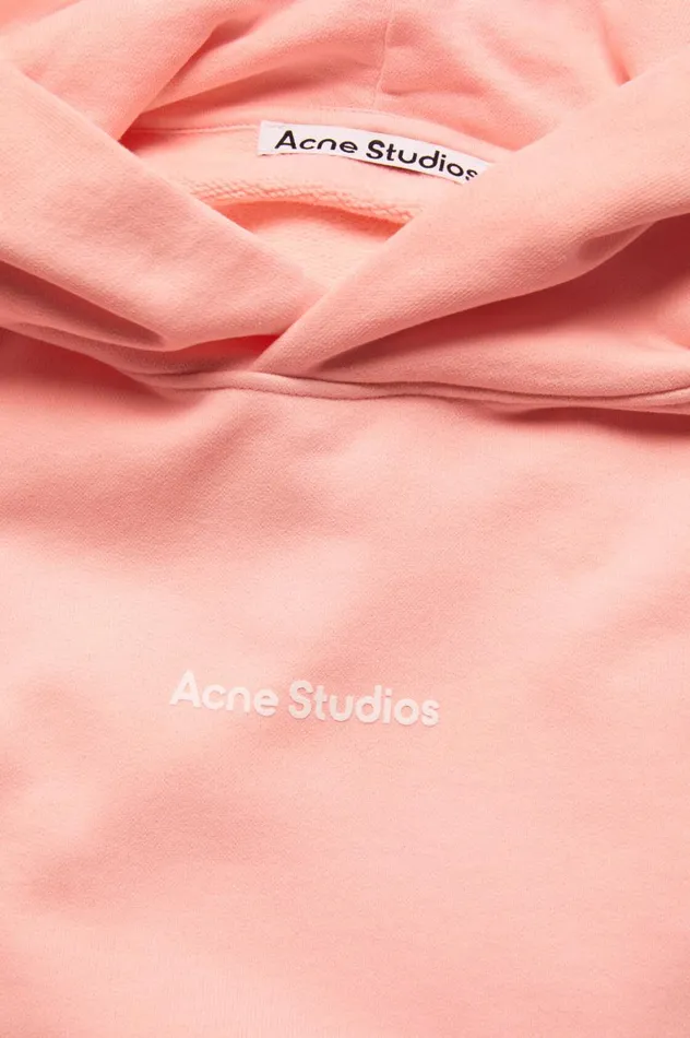 Acne Studios Stamp Logo Hoodie Pale Pink Men Sweatshirts