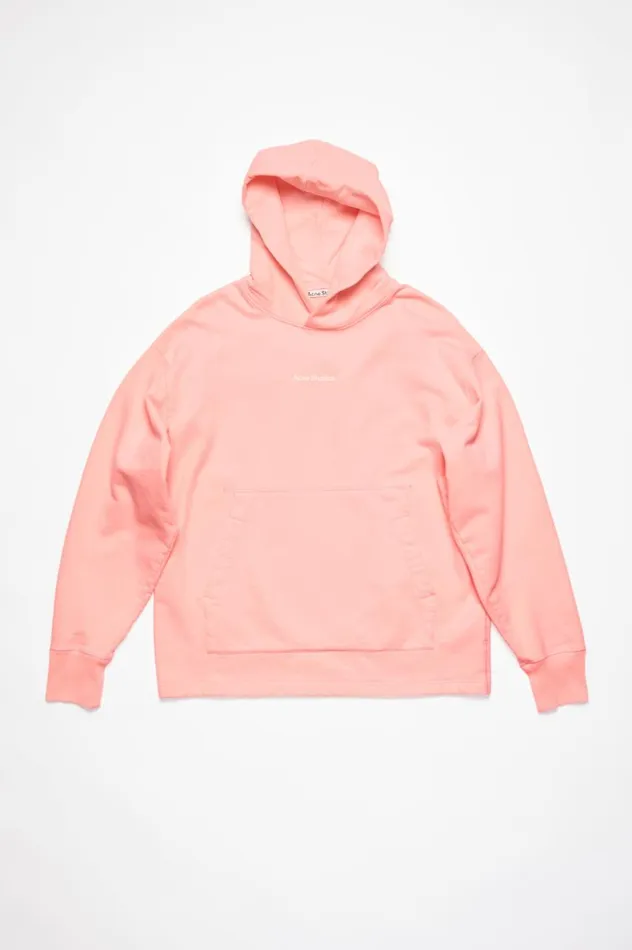 Acne Studios Stamp Logo Hoodie Pale Pink Men Sweatshirts