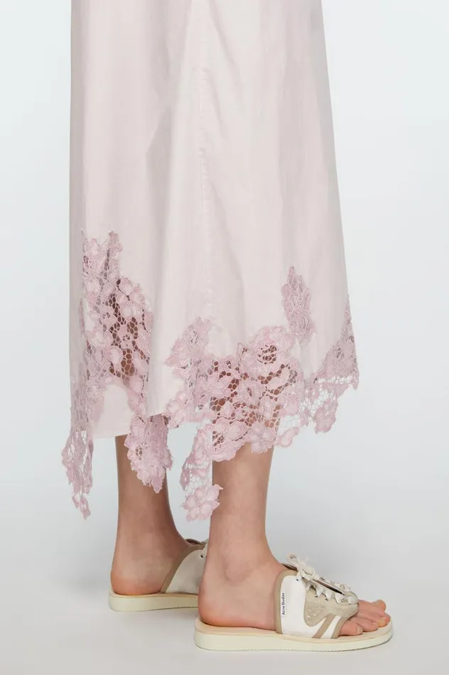 Acne Studios Strap Lace Dress Light Lilac Purple Women Dresses