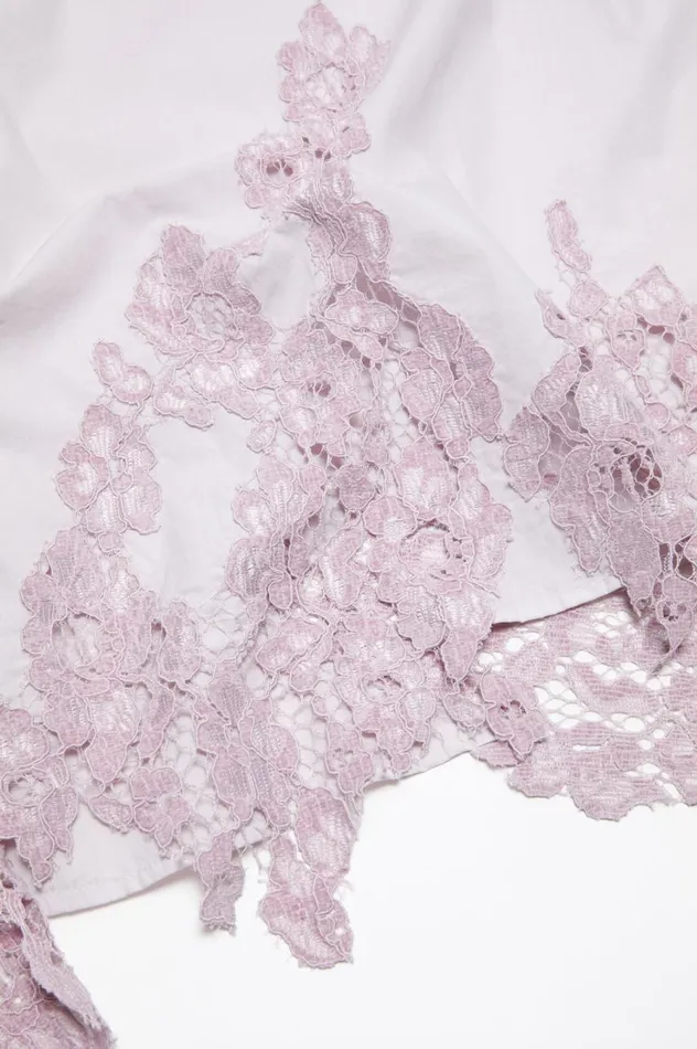 Acne Studios Strap Lace Dress Light Lilac Purple Women Dresses