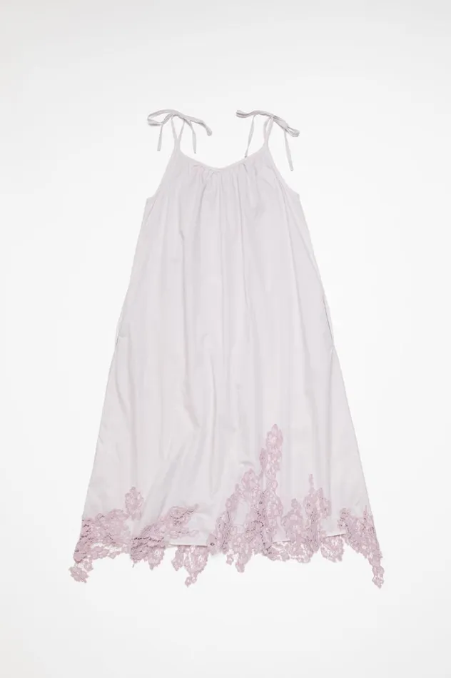 Acne Studios Strap Lace Dress Light Lilac Purple Women Dresses