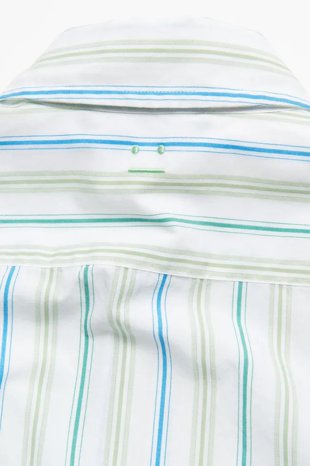 Acne Studios Stripe Buttonup Shirt Bluegreen Men Shirts