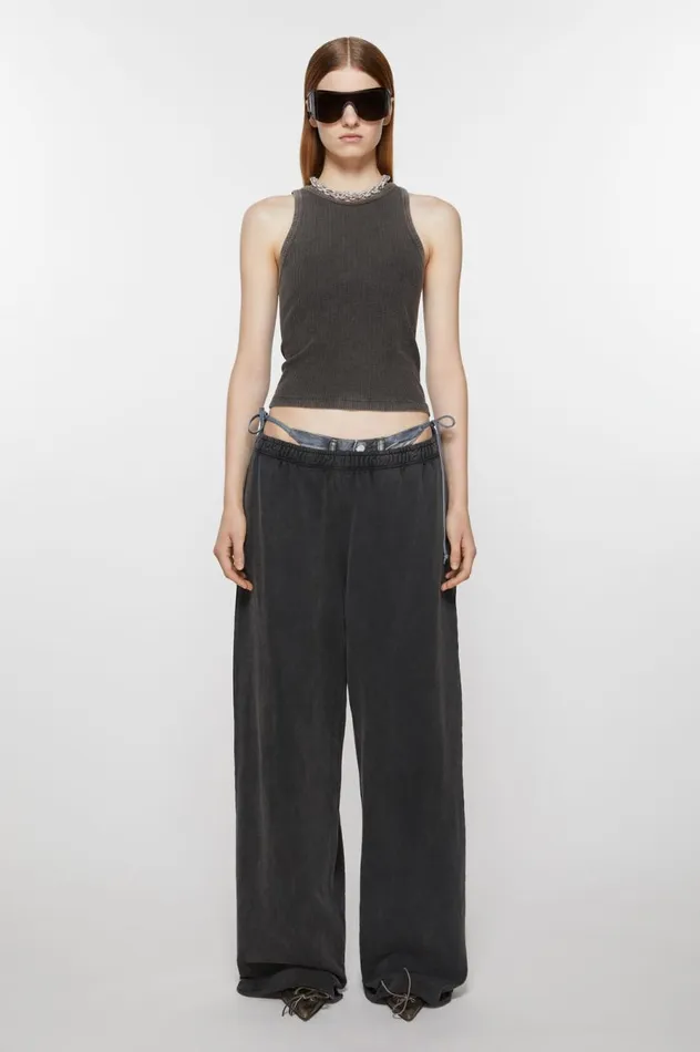 Acne Studios Sweatpants Faded Black Women Trousers