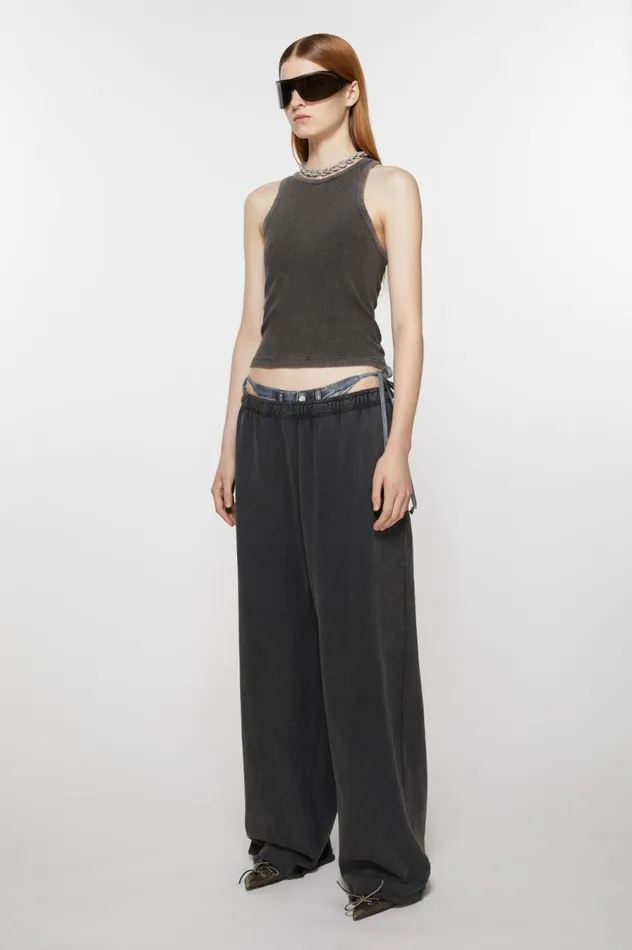 Acne Studios Sweatpants Faded Black Women Trousers