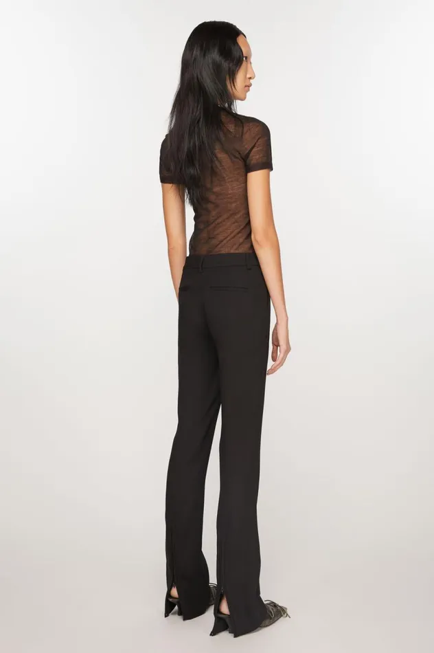 Acne Studios Tailored Wool Blend Trousers Black Women Trousers