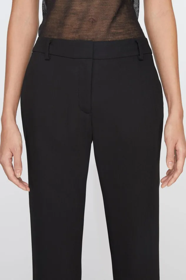Acne Studios Tailored Wool Blend Trousers Black Women Trousers