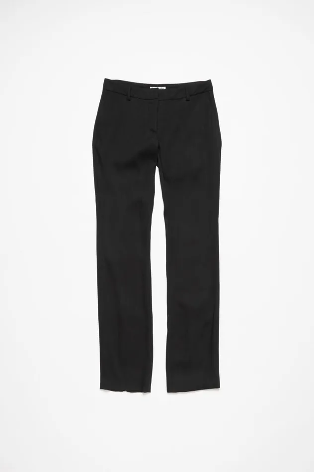 Acne Studios Tailored Wool Blend Trousers Black Women Trousers