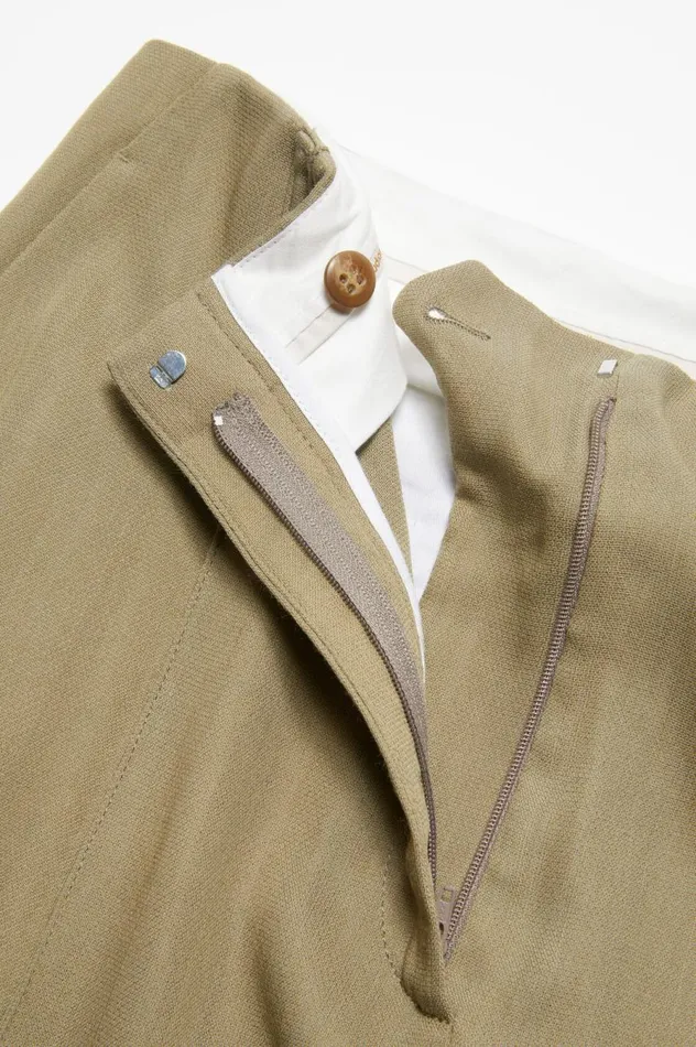 Acne Studios Tailored Wool Blend Trousers Mud Beige Women Trousers